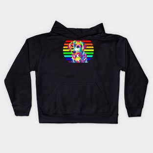 Rainbow dog Kids Hoodie